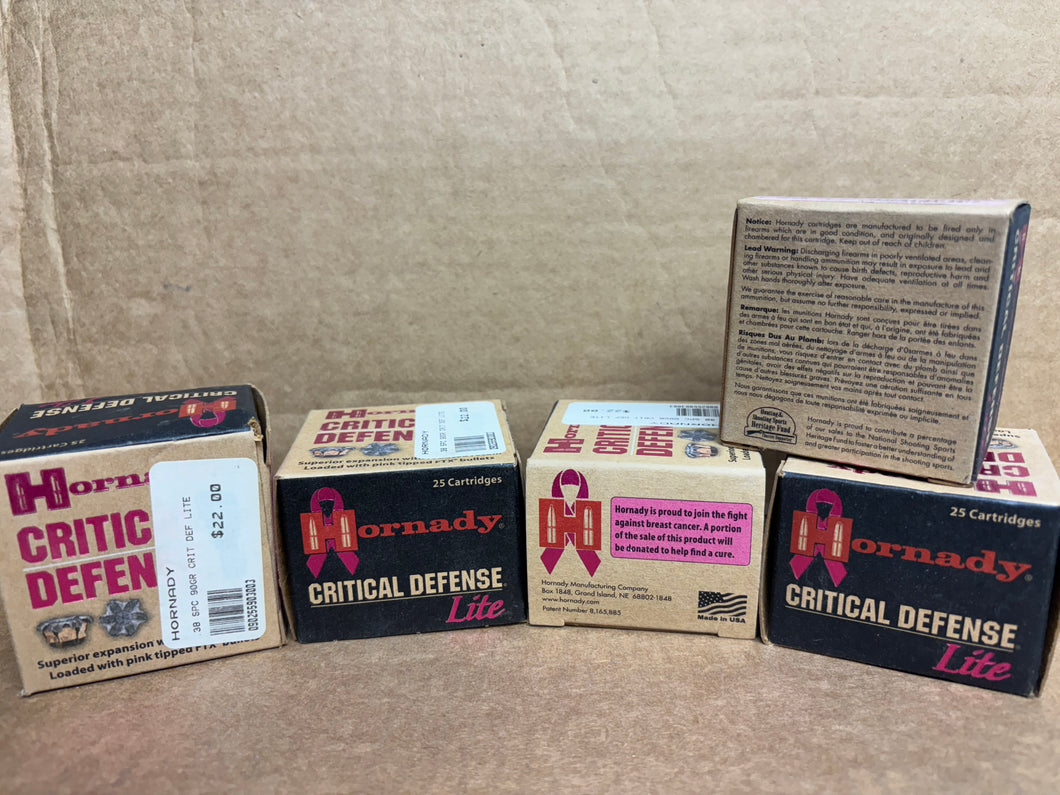.38 Special 90 Grain Critical Defense 20 round box