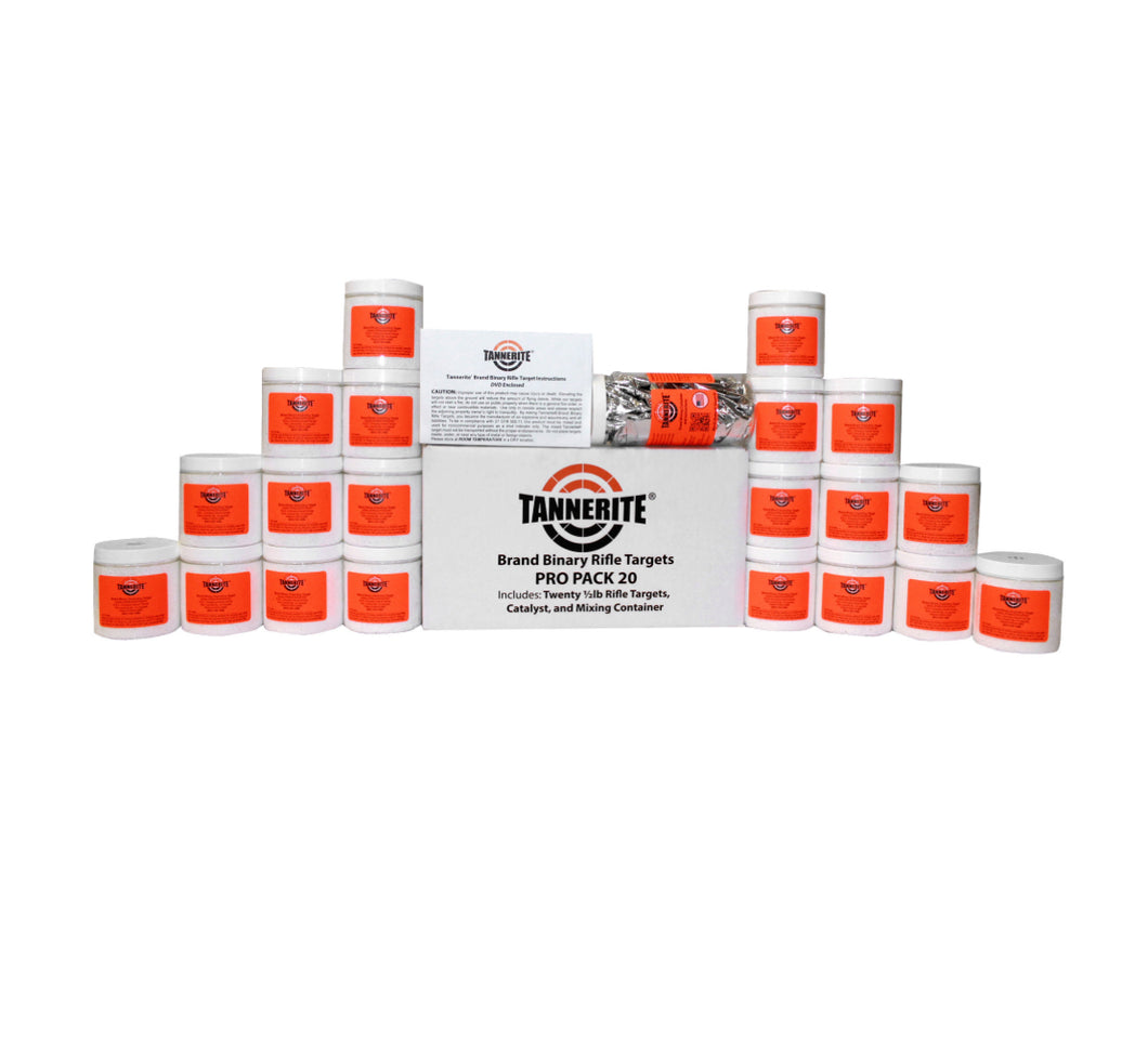 Tannerite, ProPack 20, 1/2 Pound Targets, 20 Pack, Includes Mixing Container