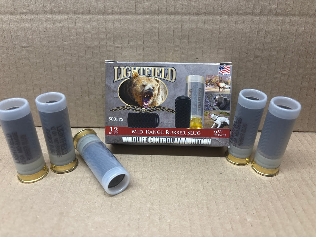 12 Gauge Mid-Range Rubber Slug-Wildlife