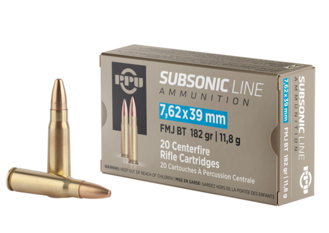 7.62 X 39 Subsonic 182-Grain FMJ