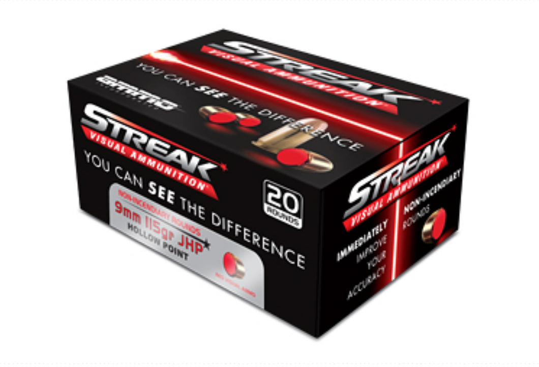 Streak 9mm 115 Grain JHP-20 Rd