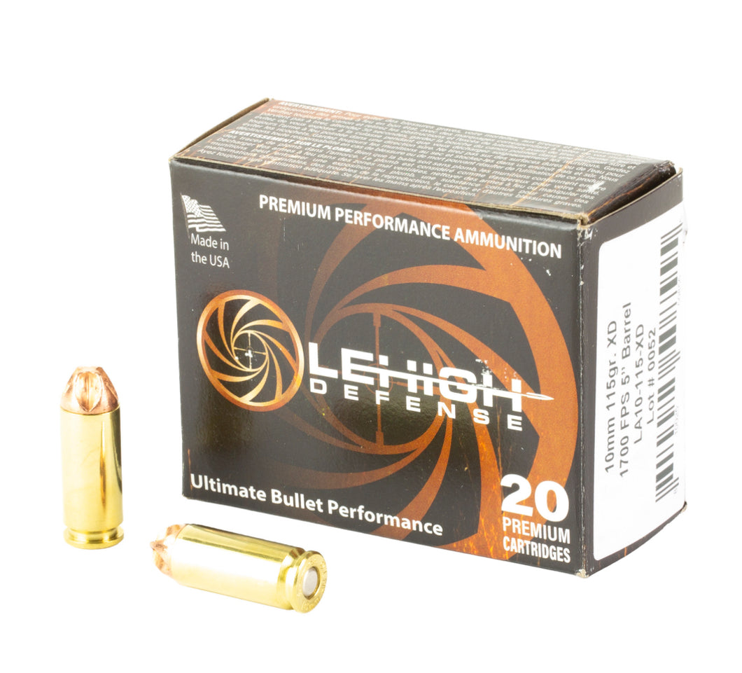 10mm Xtreme Defense, Lehigh Defense, 115 Grain