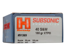 Load image into Gallery viewer, 40 S&amp;W Subsonic 180gr JHP
