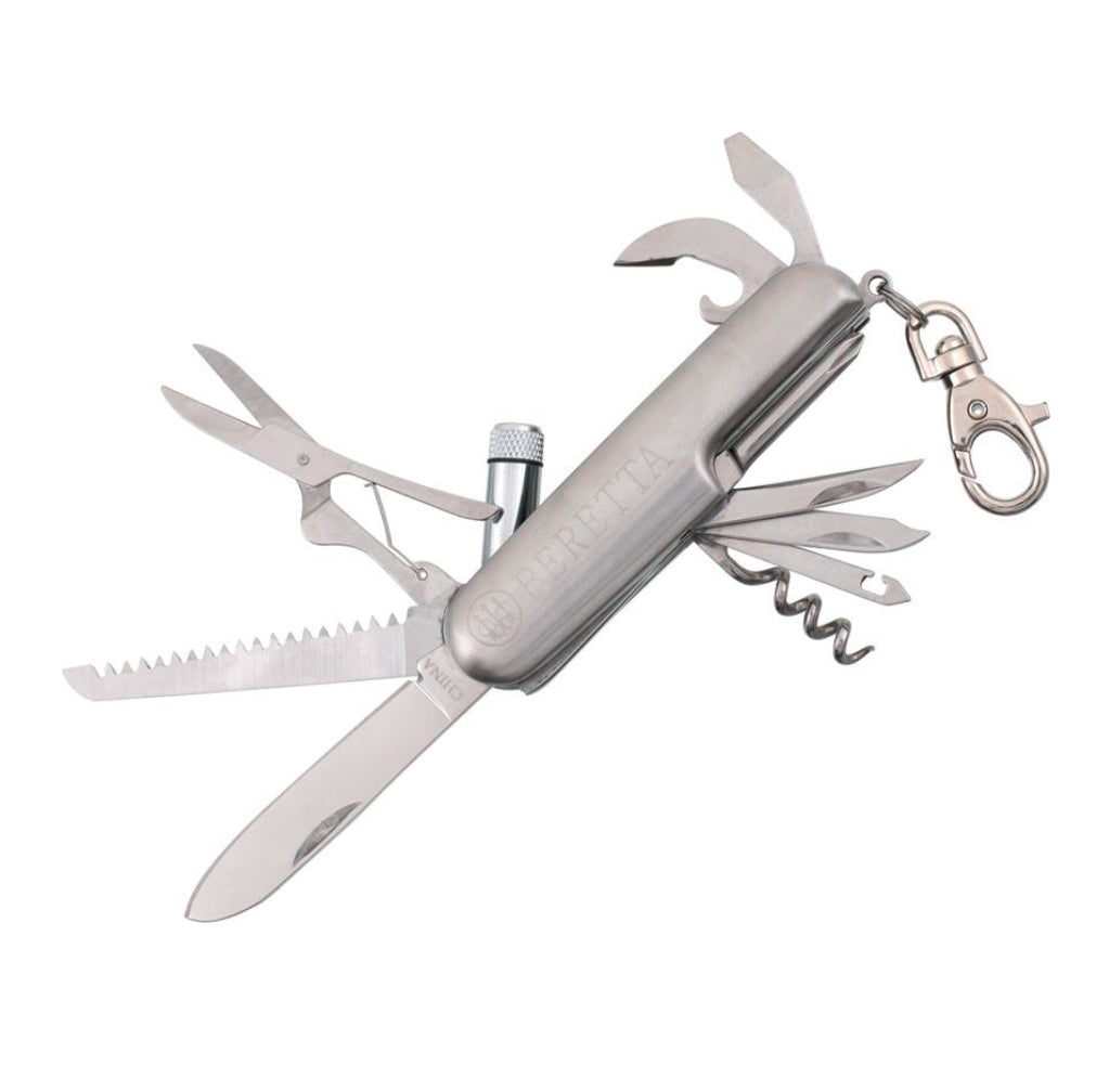 Pocket Tool with Brushed Stainless Handle & LED
