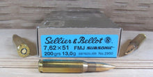 Load image into Gallery viewer, 7.62×51 Subsonic 200 Grain FMJ
Sellier Bellot
